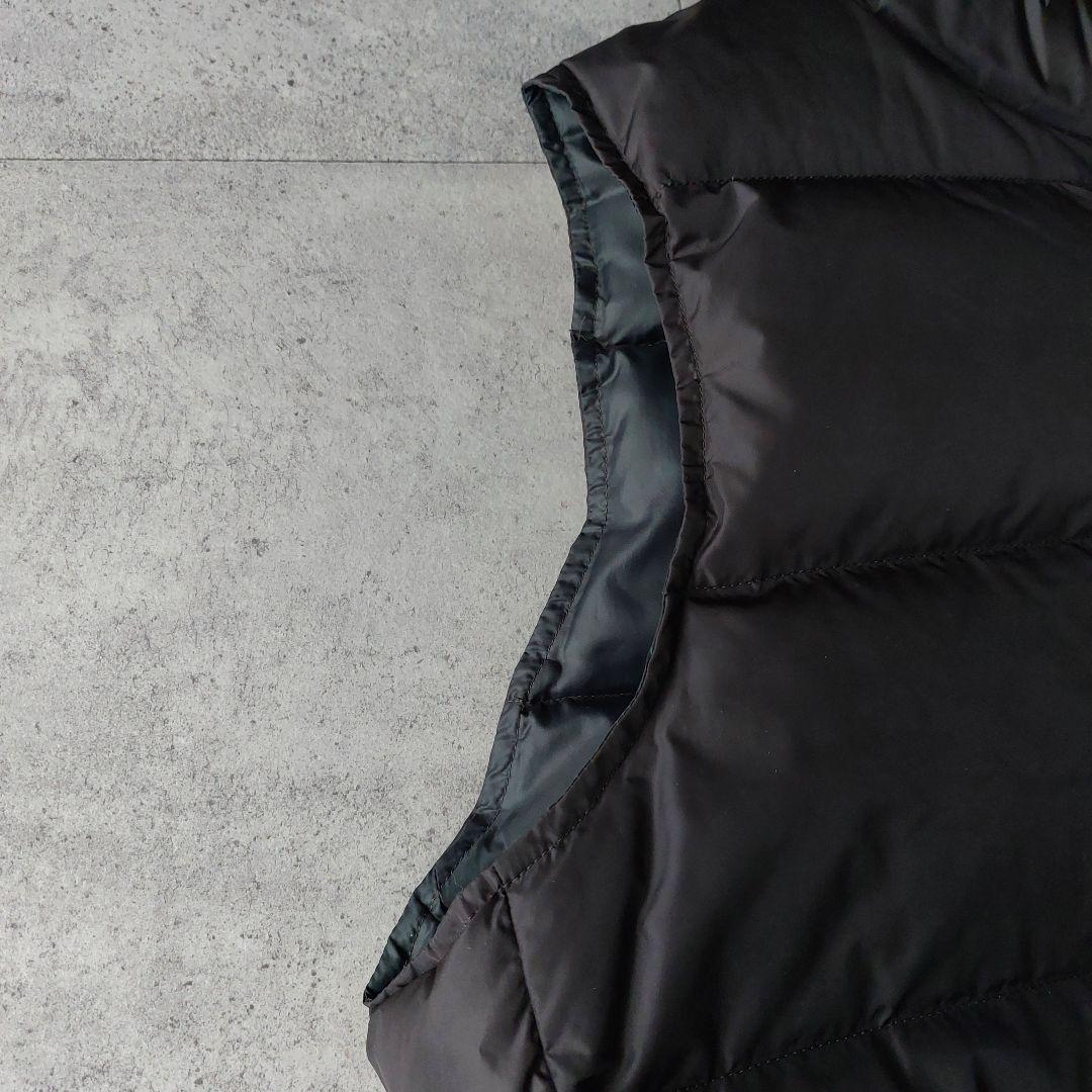 パパスプラス PAPAS+ ダウンベスト M チャコール フェルトワッペン