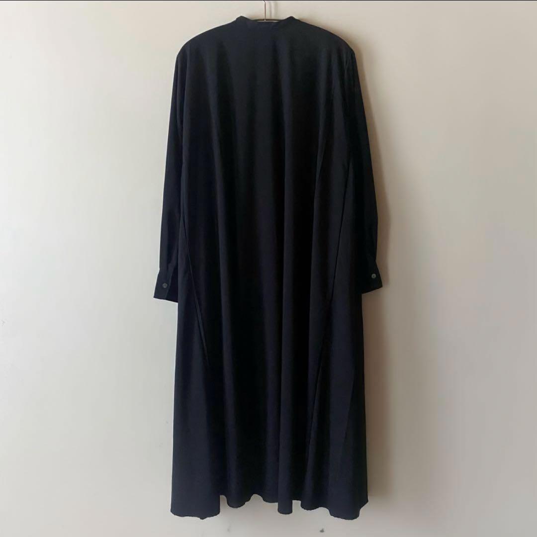 mizuiroindミズイロインドT/Rスタンドカラーフレアシャツワンピース