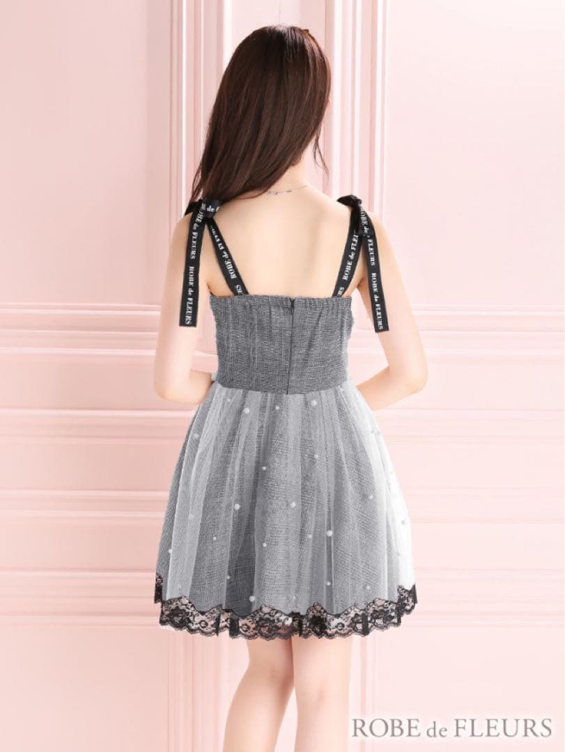 ROBE de FLEURS ローブドフルール フレアミニドレス