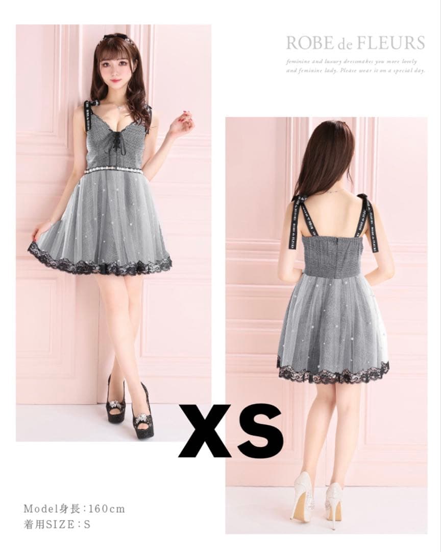 ROBE de FLEURS ローブドフルール フレアミニドレス