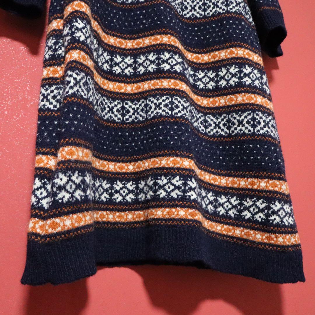 コムデギャルソン ジュンヤワタナベ 11AW ノルディック柄 ニット ワンピース