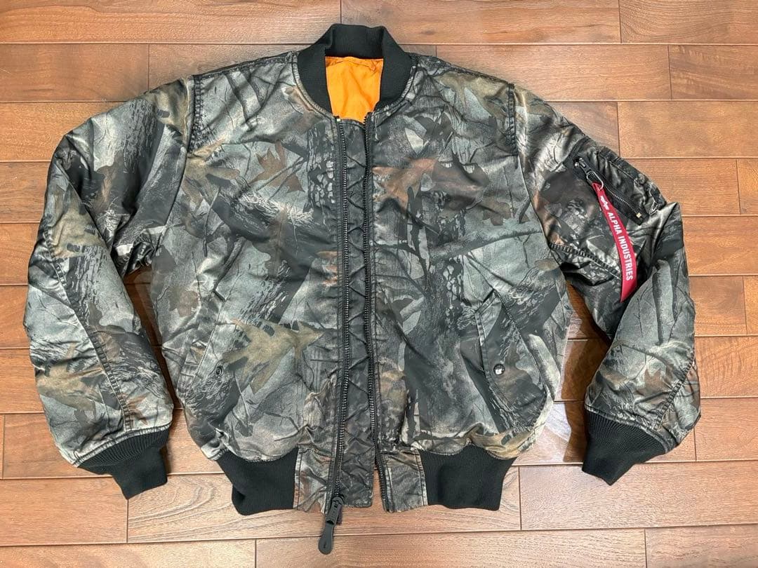 ALPHA INDUSTRIES MA-1 迷彩フライトジャケット　カモフラ　M