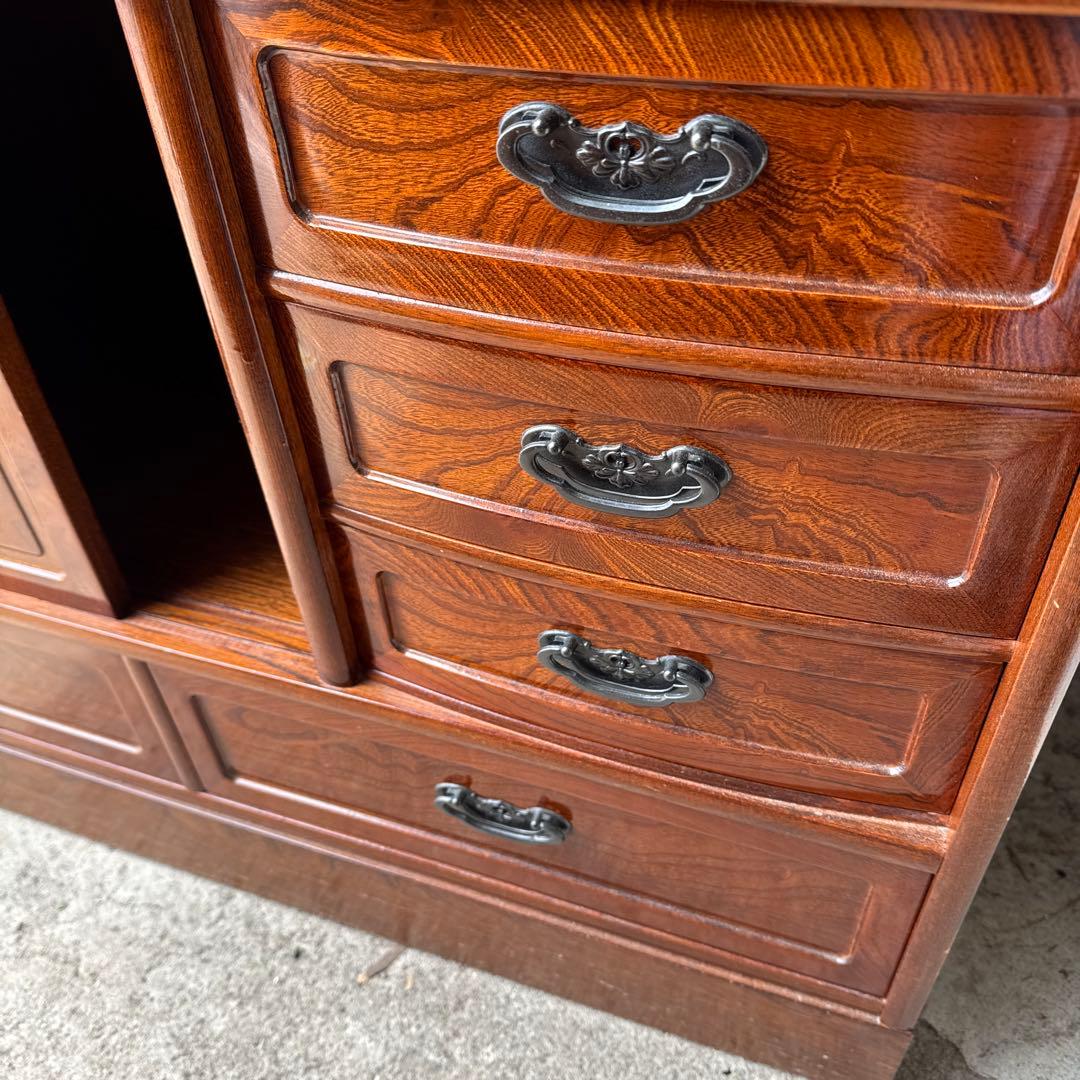 ★最終処分価格★国産　木製　違い棚　引き戸　収納棚