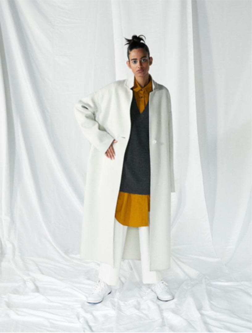 ENFOLD ウールリバーコート ブラック 36 チェスターコート ジャケット