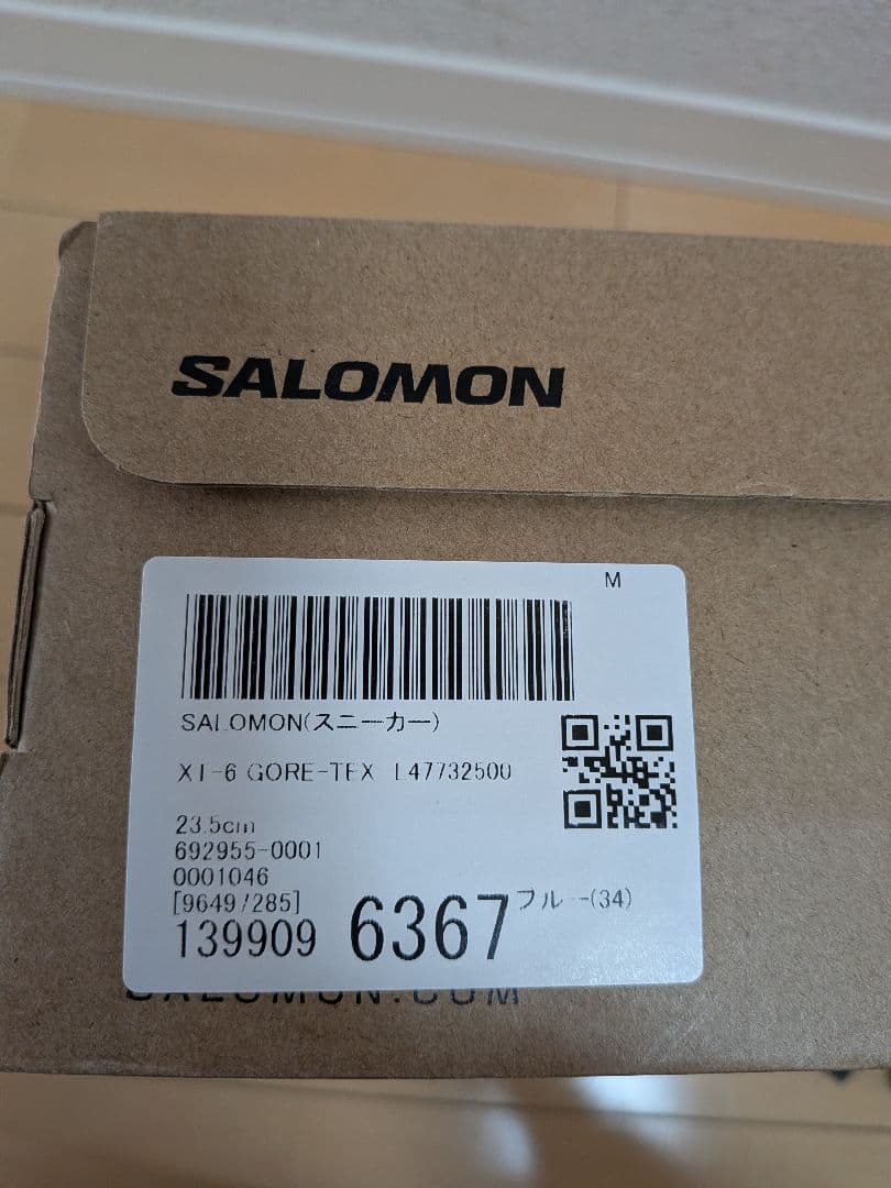 SALOMONスニーカー　ブルー XT-6 GTX 23.5cm