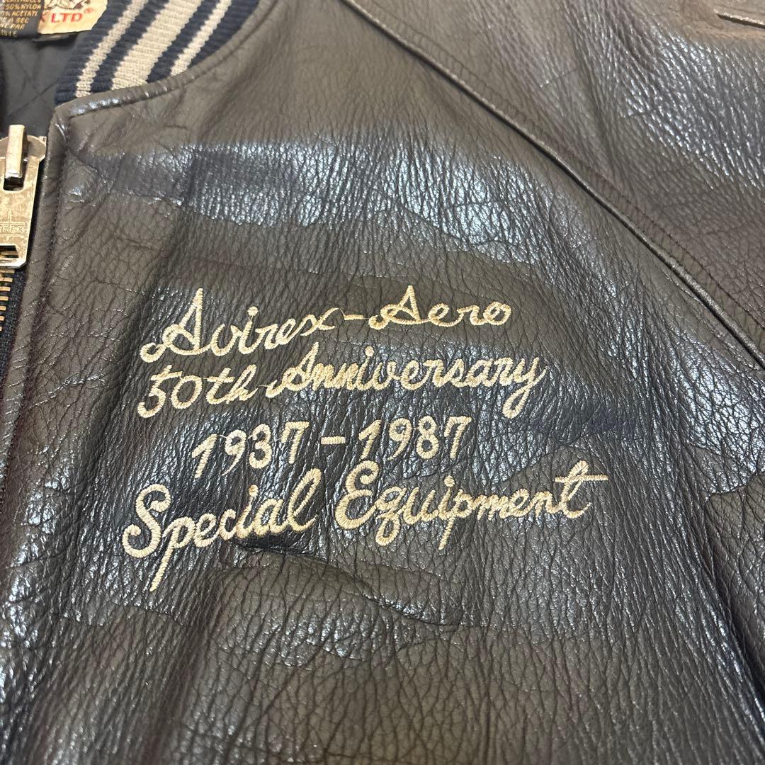 AVIREX アヴィレックス 50周年記念 レザースタジャン VARSITY