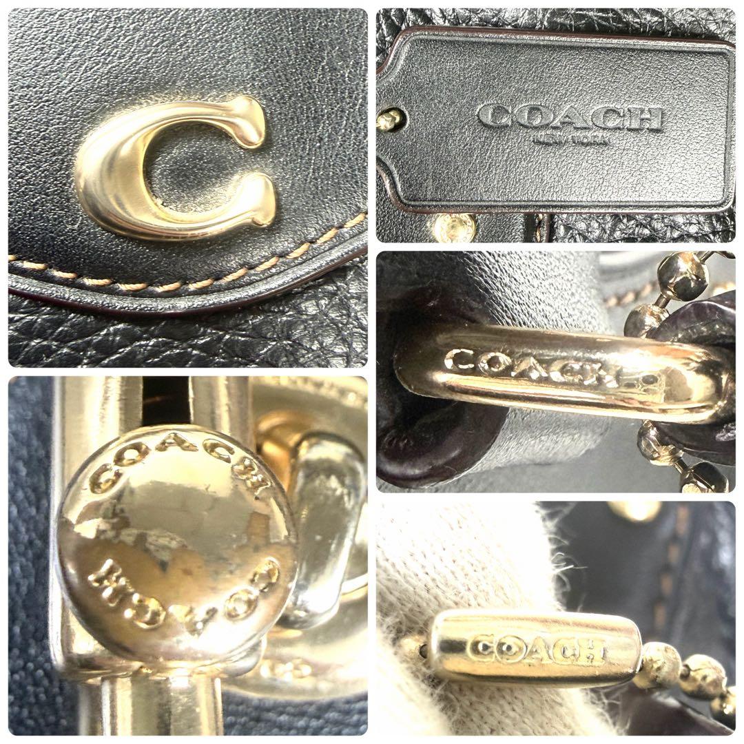 極美品✨コーチ ショルダーバッグ 2way ミニベネット ターンロック ブラック