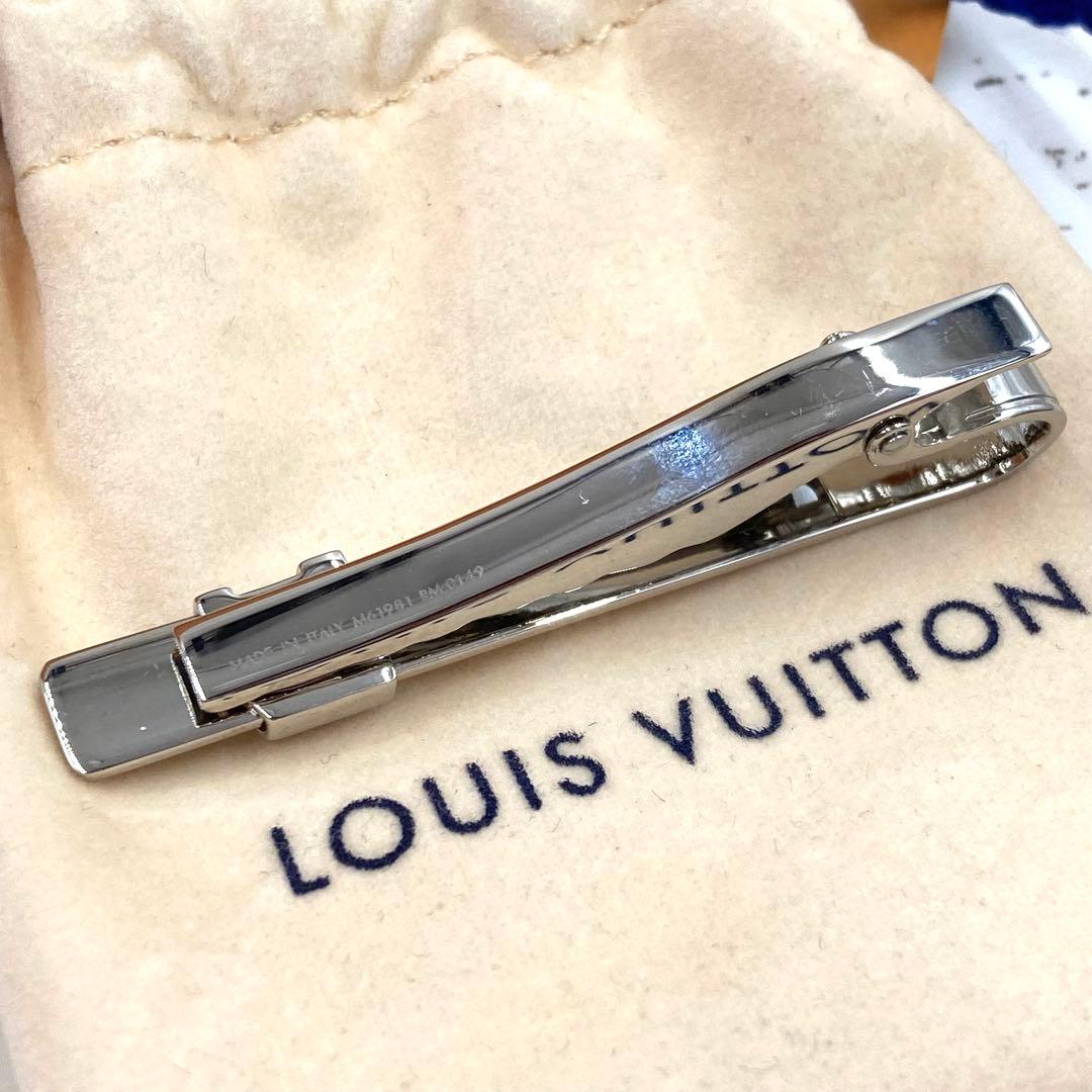 【極美品】ルイヴィトン ネクタイピン パンスクラヴァット M61981 LVロゴ