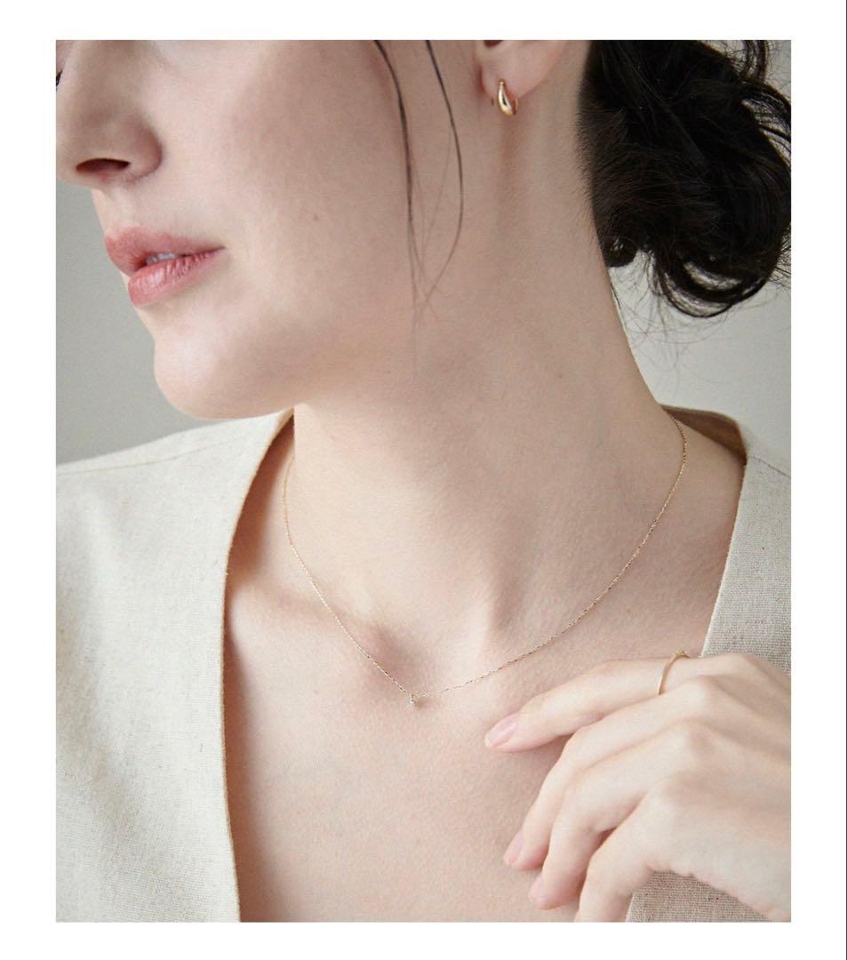 ete K10 レイヤー ダイヤモンドネックレス