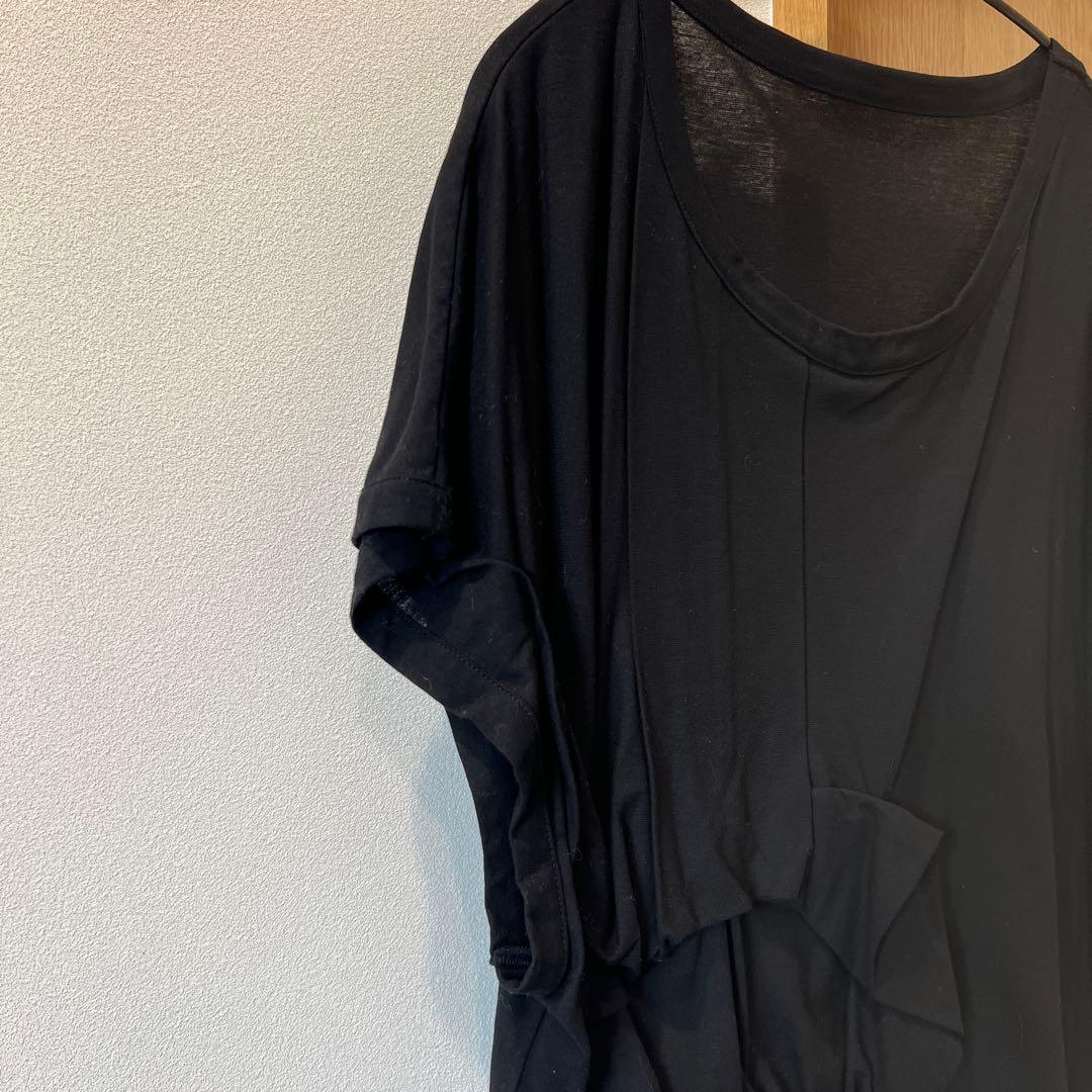 未着用　ヨウジヤマモト　ルーズフィット ブラック Tシャツ 半袖