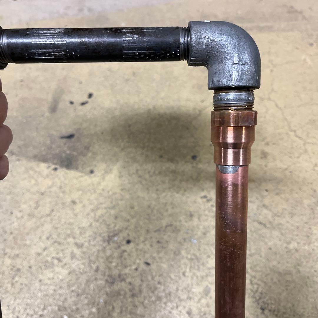 インダストリアルアンティークチェア　スツール　ビンテージガス配管