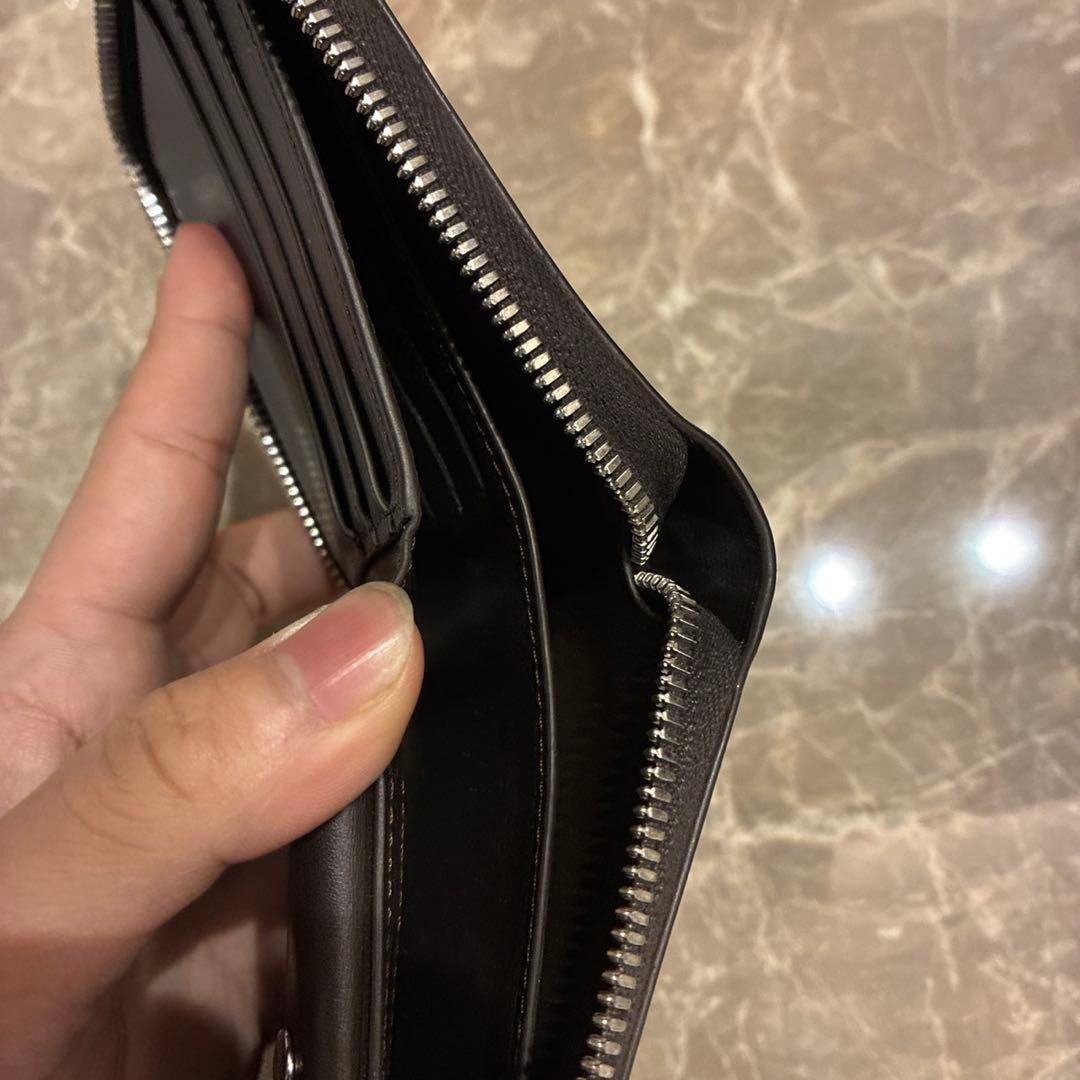 Berluti ダークブラウン レザー二つ折り財布