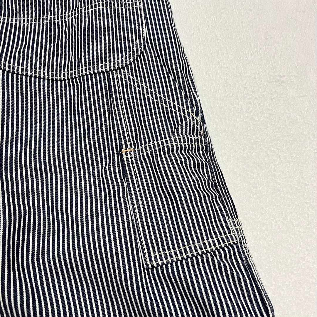 美品 倉敷天領デニム TENRYO ヒッコリー ダブルニーペインターパンツ 36