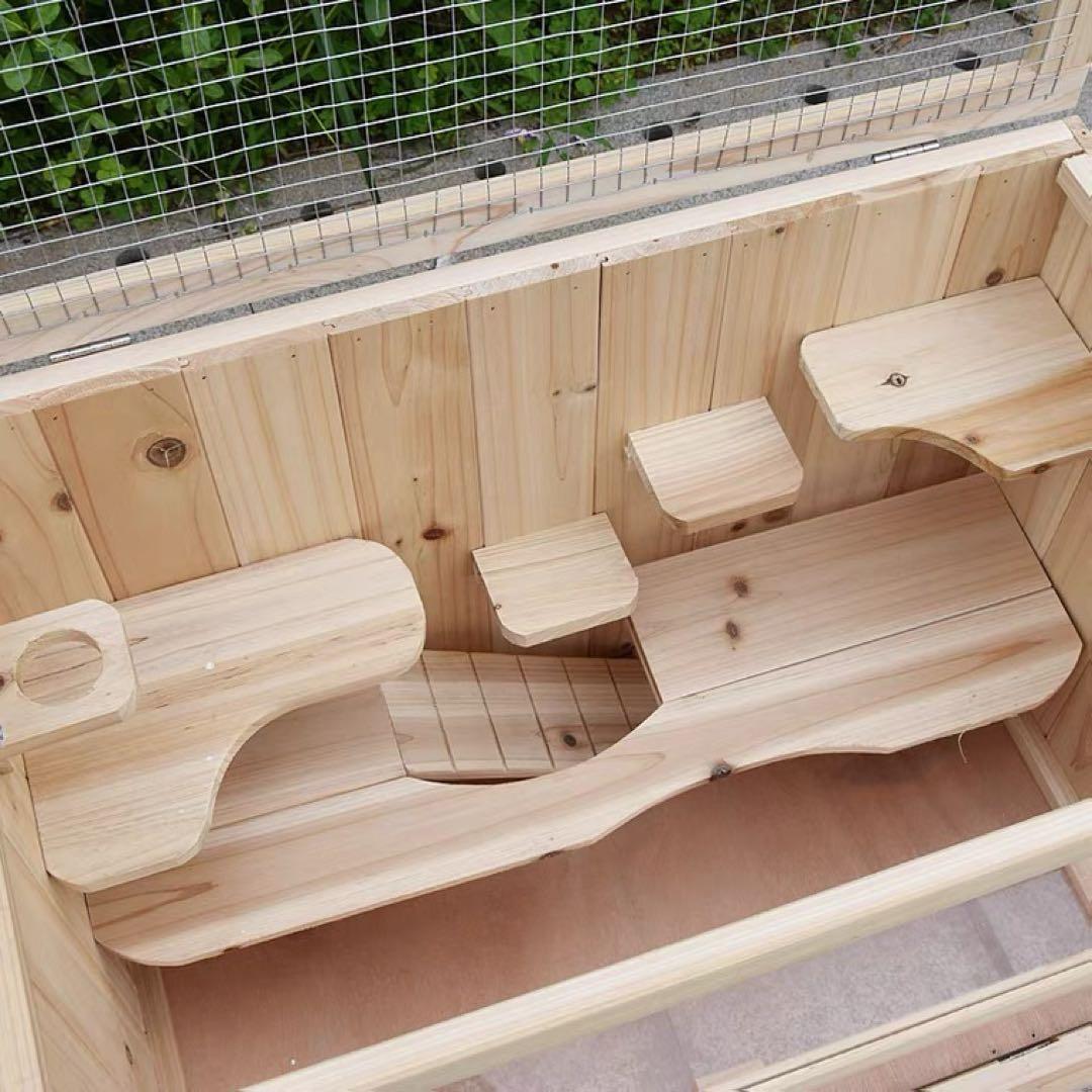 ラスト1点　木製ケージ 大型 小動物用 ハムスター ハムスター ハリネズミ