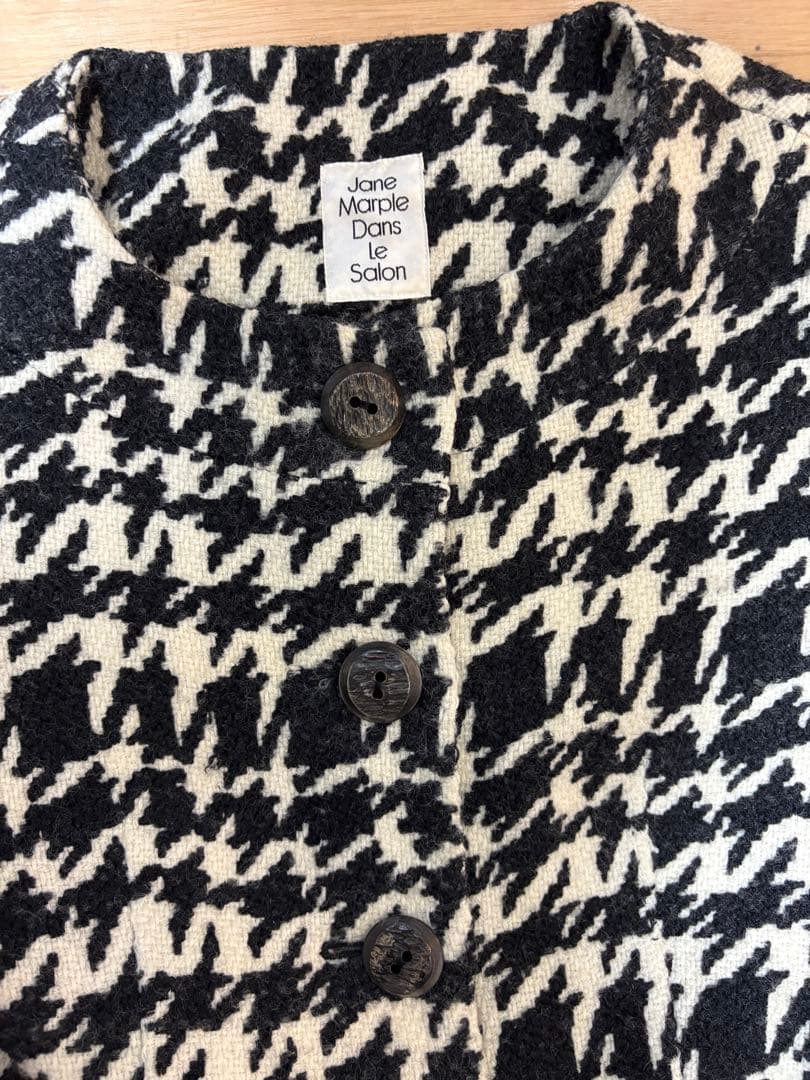 Jane Marple Dans Le Salon 千鳥格子 ウールロングコート