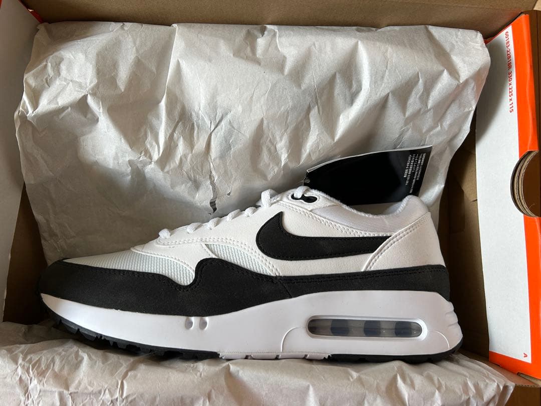 ［新品］NIKEエアマックス １　ゴルフシューズ　ホワイト/ブラック