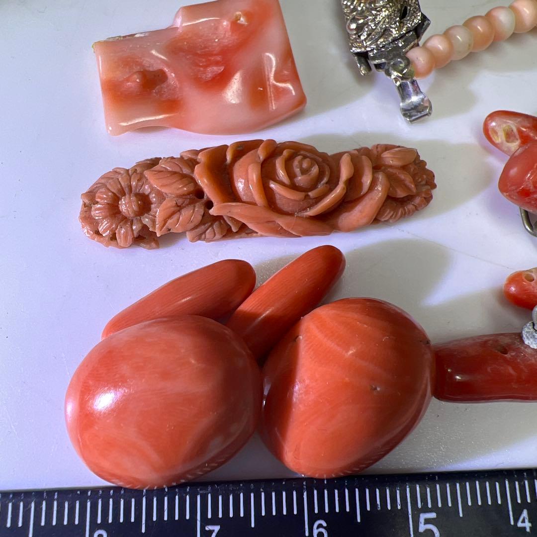 本赤珊瑚アクセサリー色々　46g 東Y8-0203☆2Fトヒチ