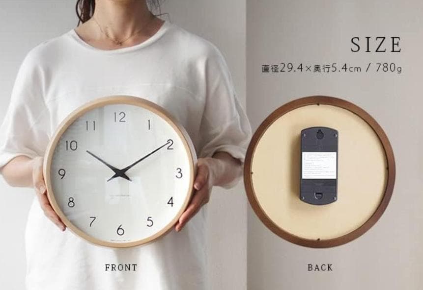 【定価13200円】レムノス 掛け時計 カンパーニュ ブラウンPC10-24W