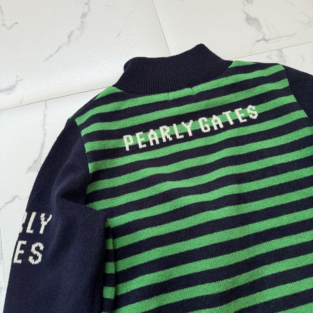 美品 PEARLY GATES パーリーゲイツ 防風防寒 フルジップ ニット