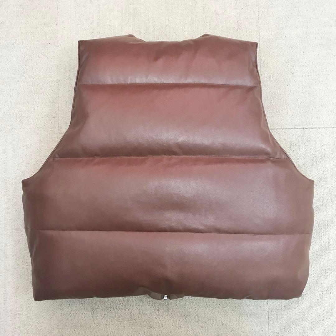 メルヴィンス ベスト L リモンタ リバーシブル ダウン レザー S3273