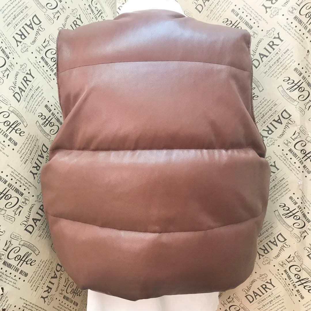 メルヴィンス ベスト L リモンタ リバーシブル ダウン レザー S3273