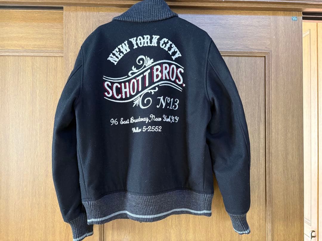 【１／３まで値下げします】SCHOTT BROS. スタジャン N°13 黒