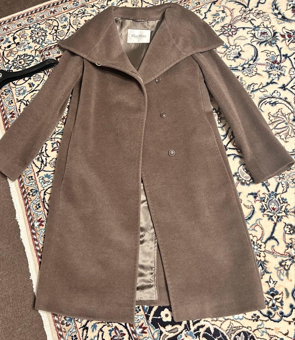 大特価 MaxMara 白タグ美品 カシミアウールコート