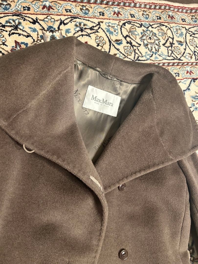 大特価 MaxMara 白タグ美品 カシミアウールコート