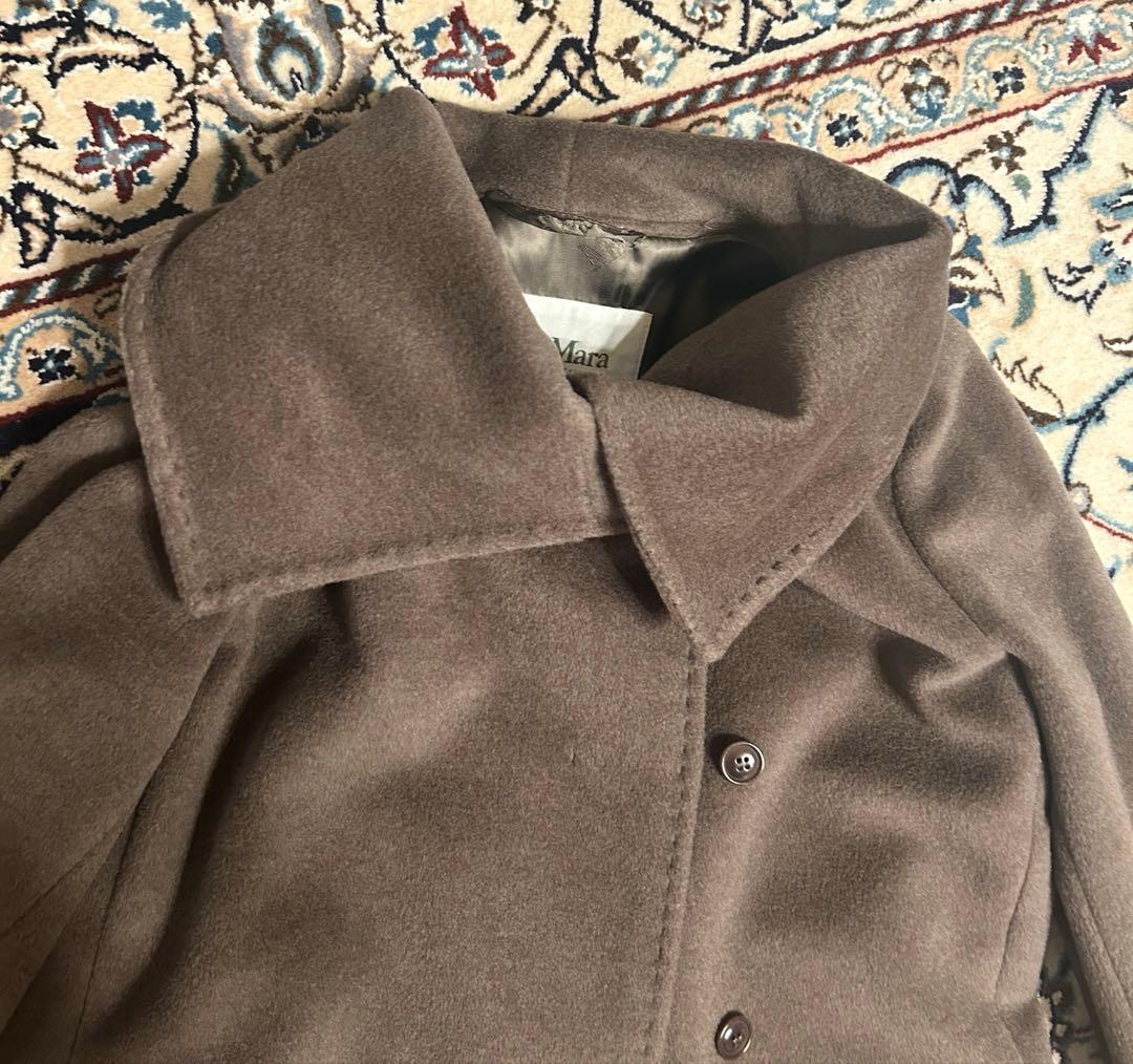 大特価 MaxMara 白タグ美品 カシミアウールコート