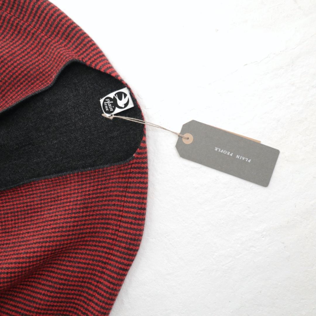 未使用 PLAIN PEOPLE｜プレインレス ダブルフェイスストライプケープ