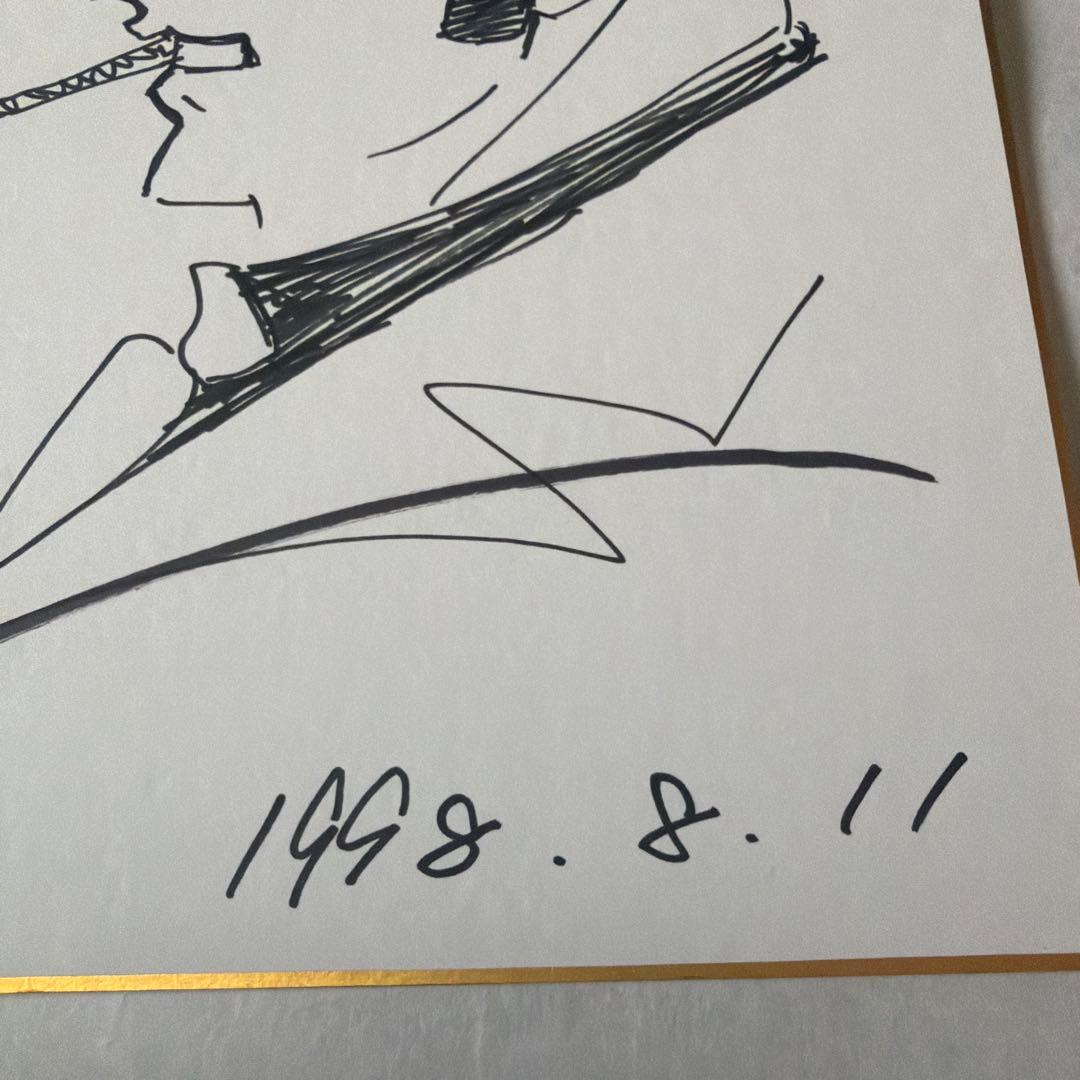 さいとうたかを　直筆イラストサイン色紙