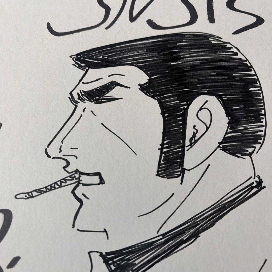 さいとうたかを　直筆イラストサイン色紙