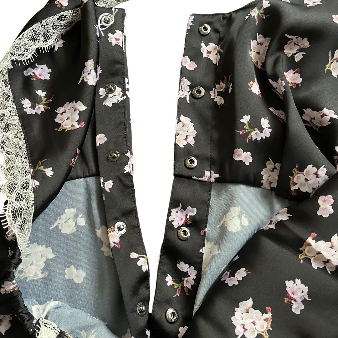 mikomori ミコモリ フラワー柄ノースリーブパンツドレス Mサイズ 極美品