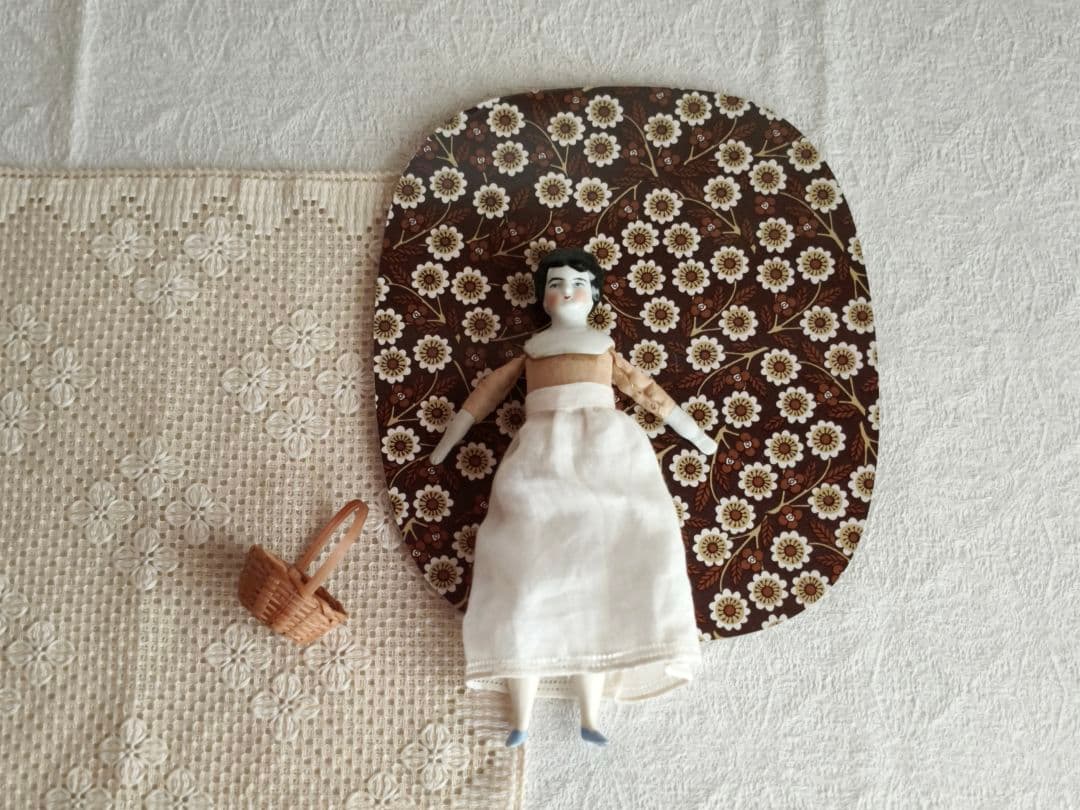 【まーちゃんさま】vintage tray ❀ ブラウン小花の クラシカルトレー