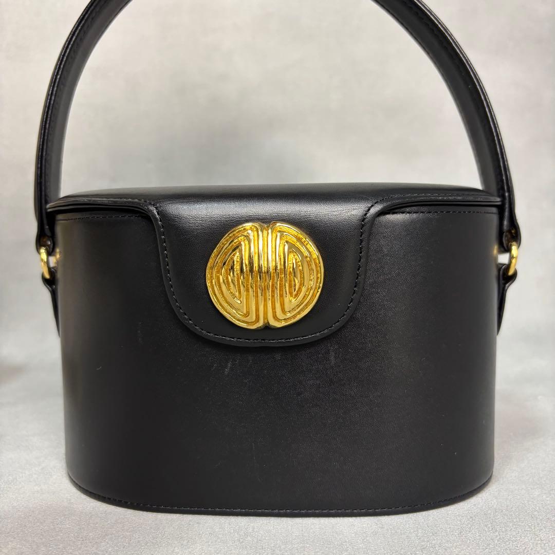 美品✨GIVENCHY バニティバッグ ゴールド金具 レザー ブラック