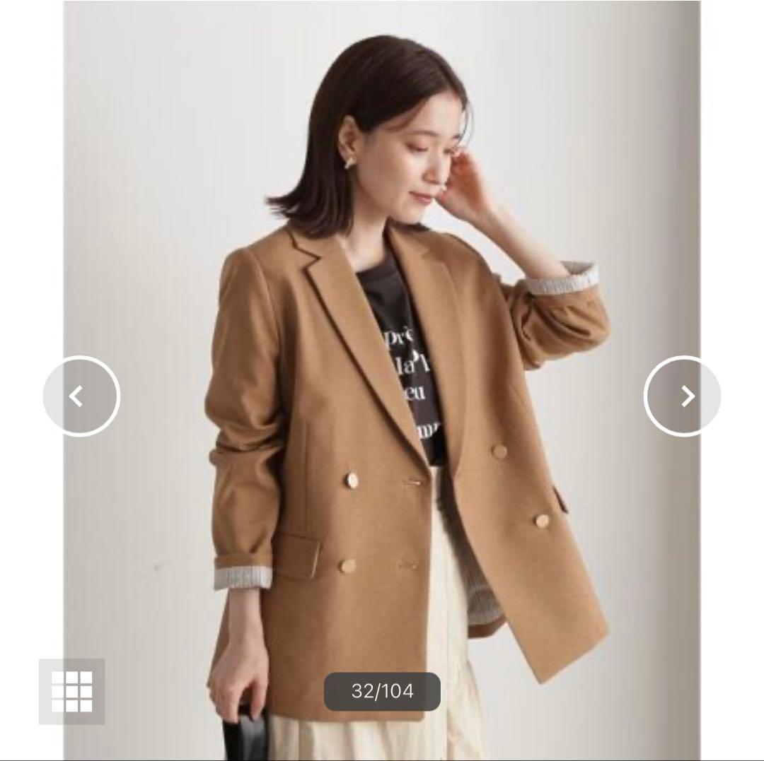 N. Natural Beauty Basicダブルブレストテーラードジャケット