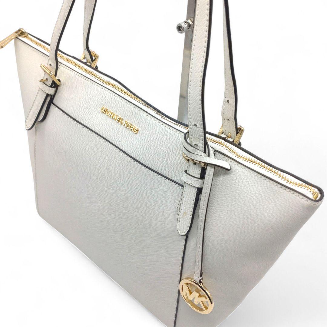 美品　マイケルコース　シアラ ラージ EW トップ ジップ トート　ホワイト