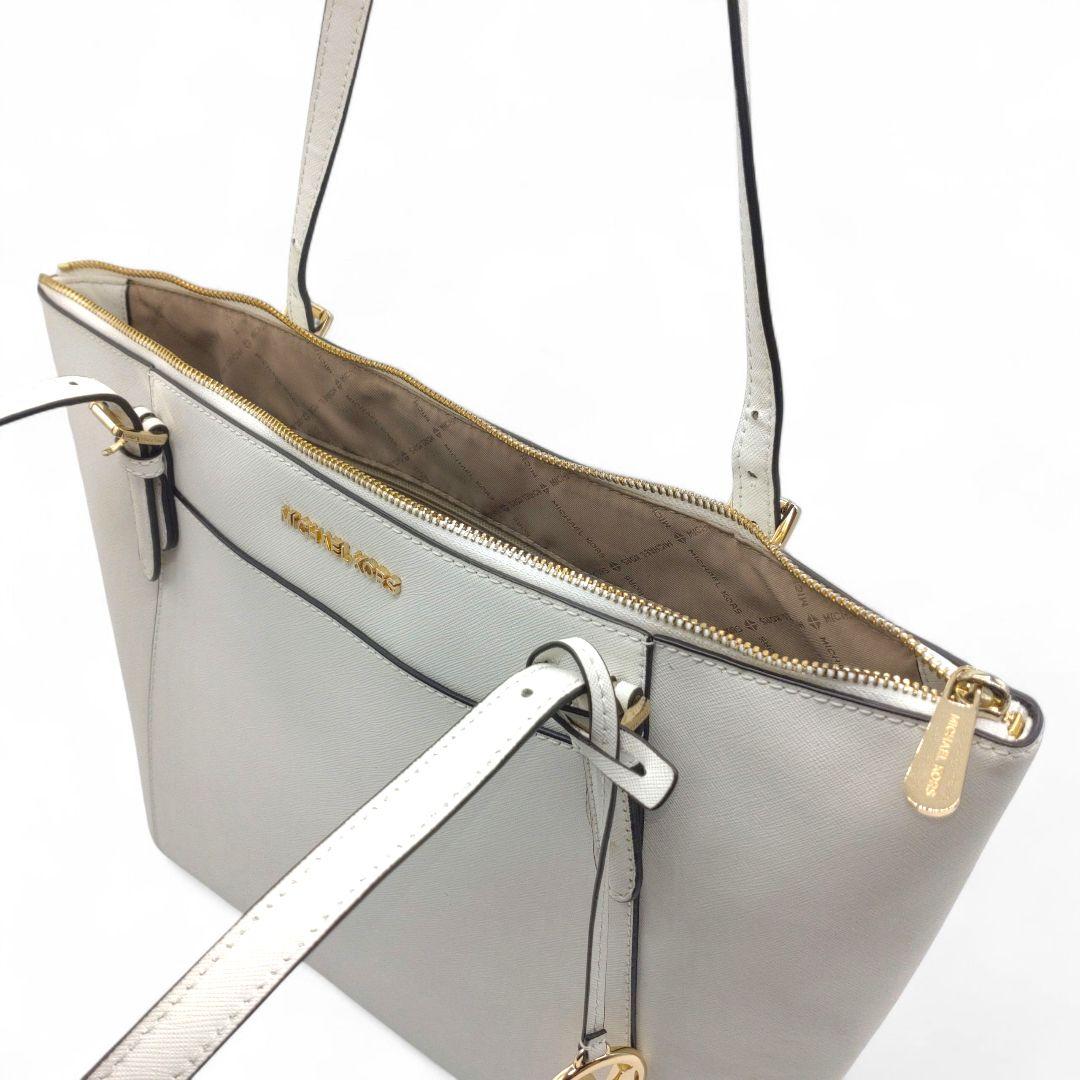 美品　マイケルコース　シアラ ラージ EW トップ ジップ トート　ホワイト