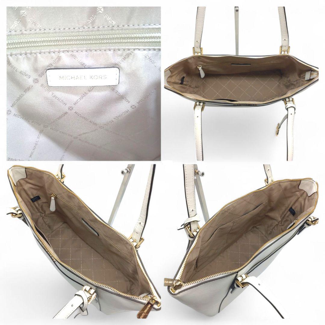 美品　マイケルコース　シアラ ラージ EW トップ ジップ トート　ホワイト