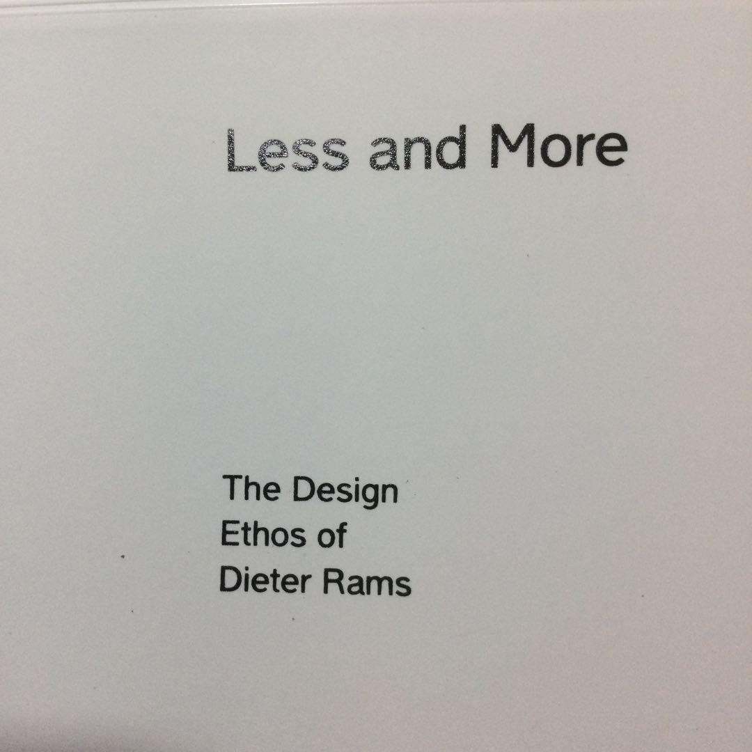 Less and More Dieter Rams ディーターラムス 日英併記