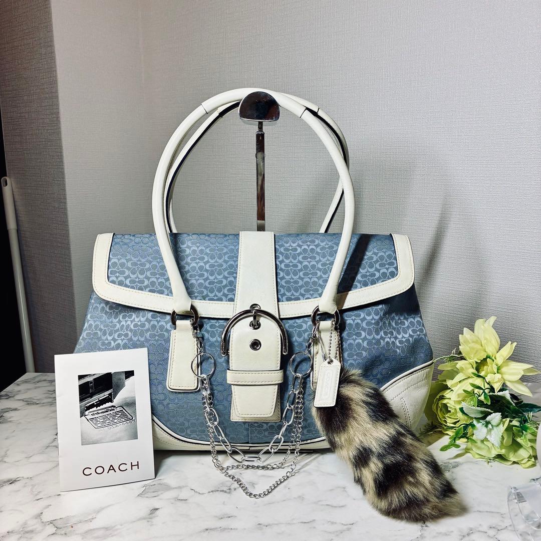 バッグ coach signature shoulder bag y2k