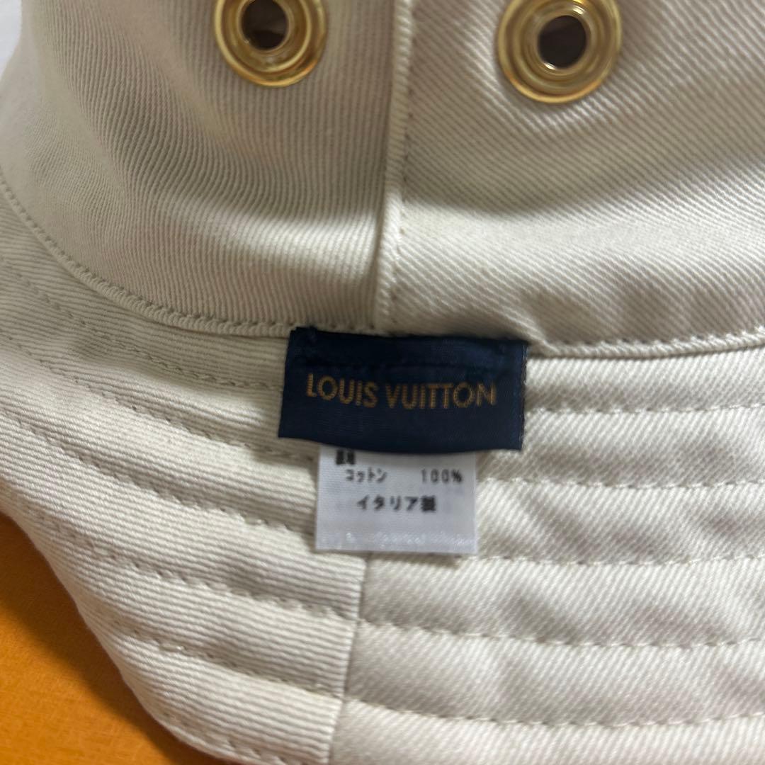 【 wgpm@】ルイヴィトンバケットハット ホワイト リバーシブル