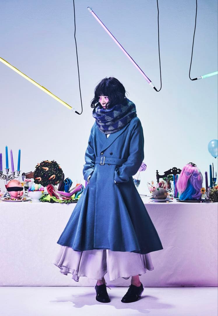 ha|za|ma 経年真価の揺らめくコート（ターコイズ）