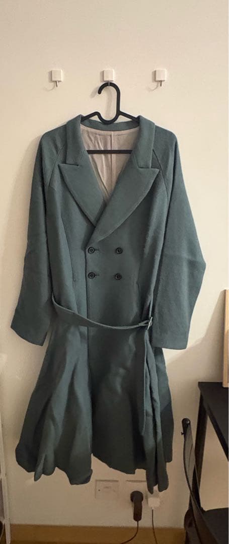 ha|za|ma 経年真価の揺らめくコート（ターコイズ）