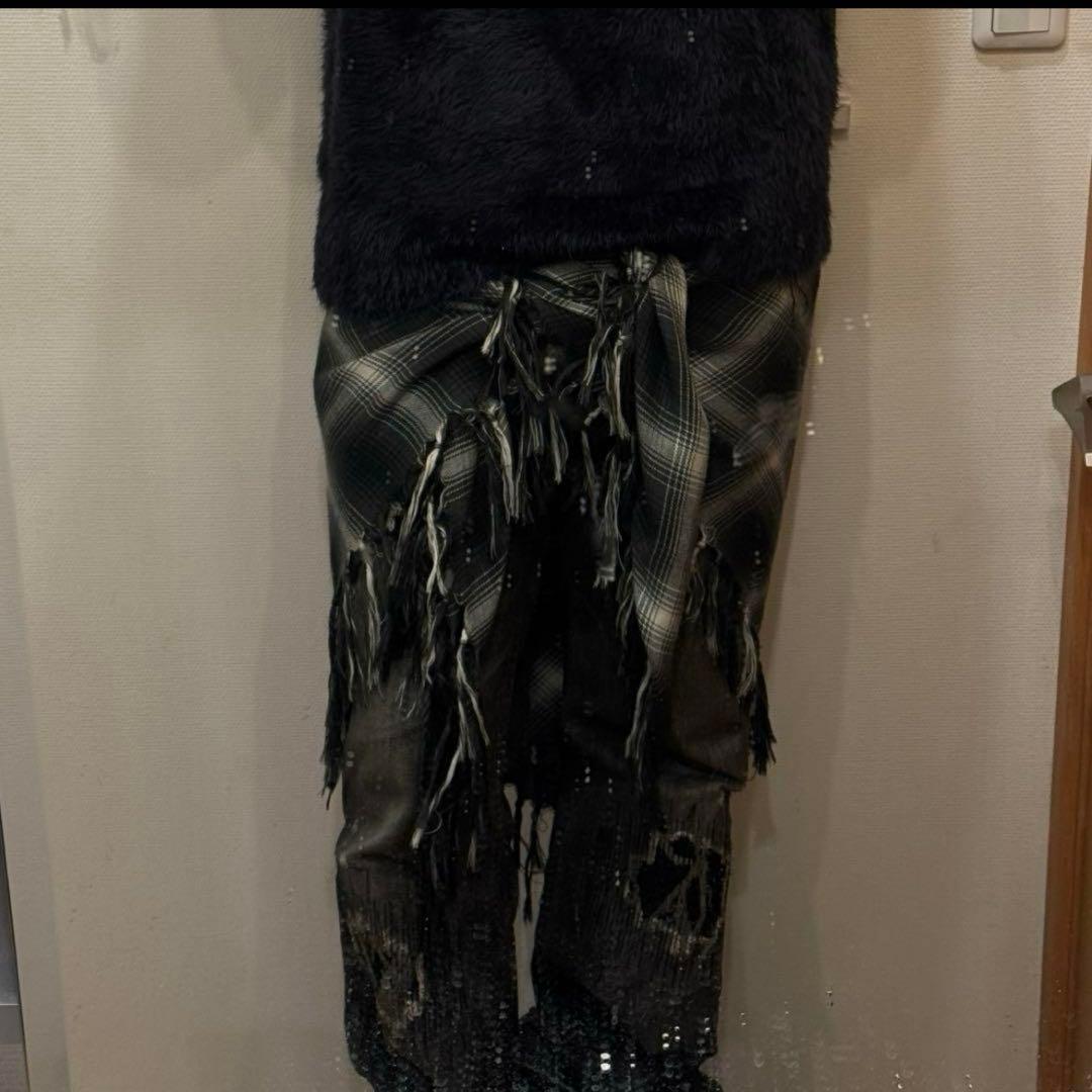 腰巻きストール　Y2K グランジ　graunge 平成　ナンバーナイン