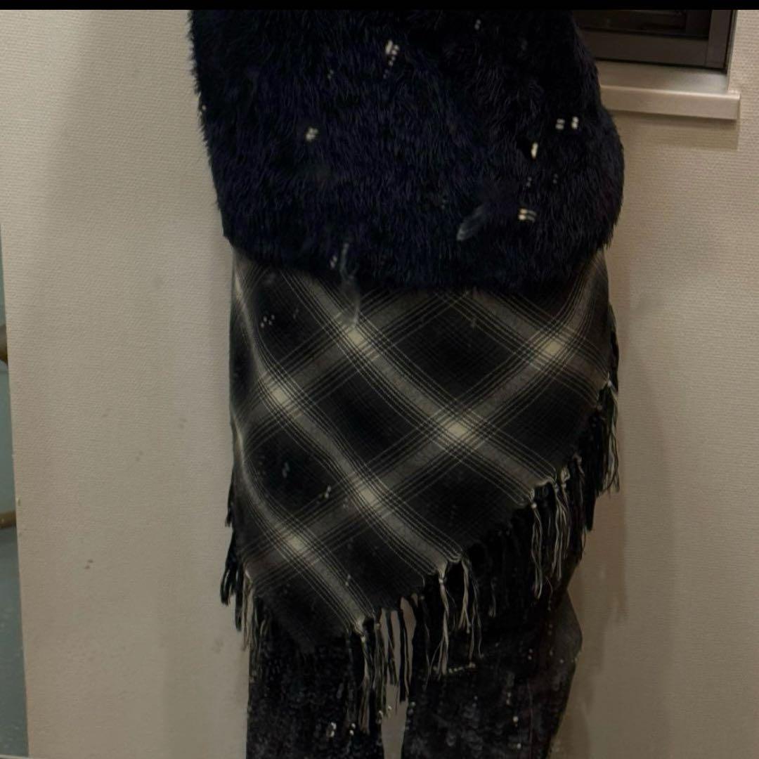 腰巻きストール　Y2K グランジ　graunge 平成　ナンバーナイン