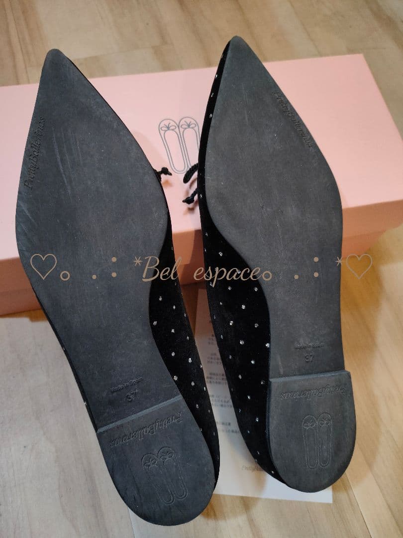 美品！プリティバレリーナ ポインテッドシューズ キラキラドット