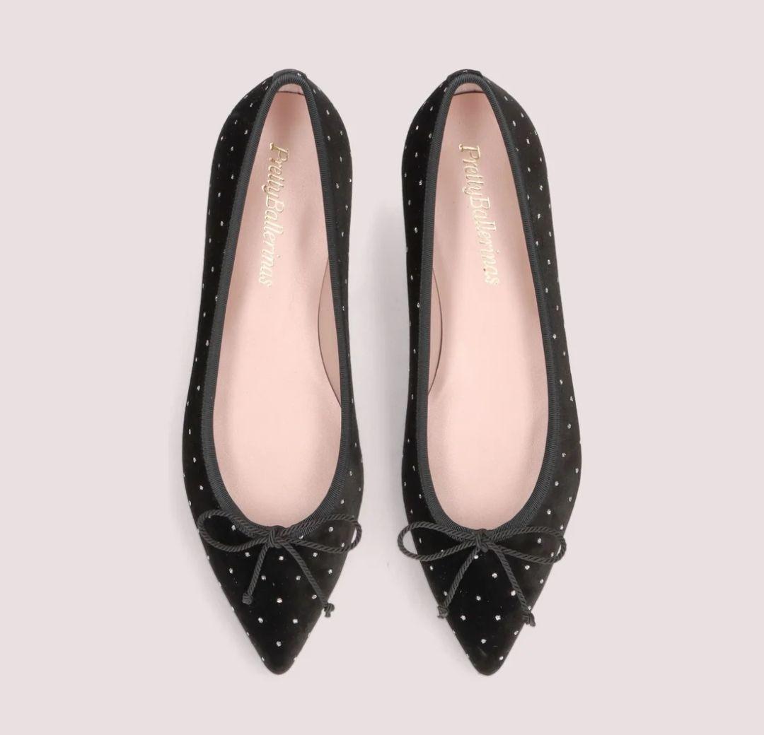 美品！プリティバレリーナ ポインテッドシューズ キラキラドット