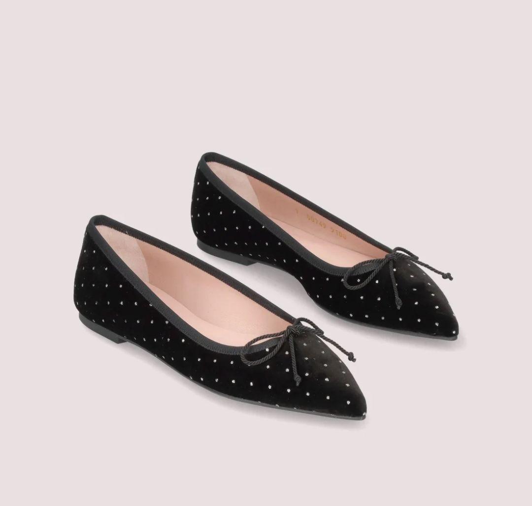美品！プリティバレリーナ ポインテッドシューズ キラキラドット