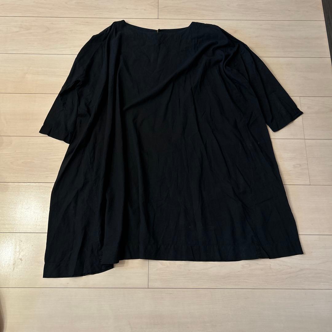 ブラック 五分袖 チュニック